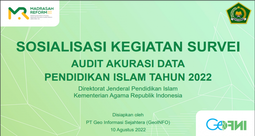 Audit Akurasi Data Pendidikan Islam Tahun 2022